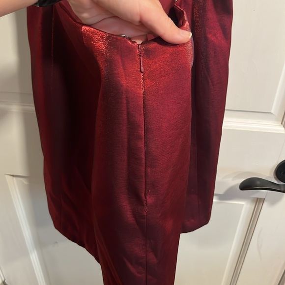 Sherri Hill 53004 Short Halter Neck Sheath Dress in Wine Color Size 10 - Picture 8 of 12